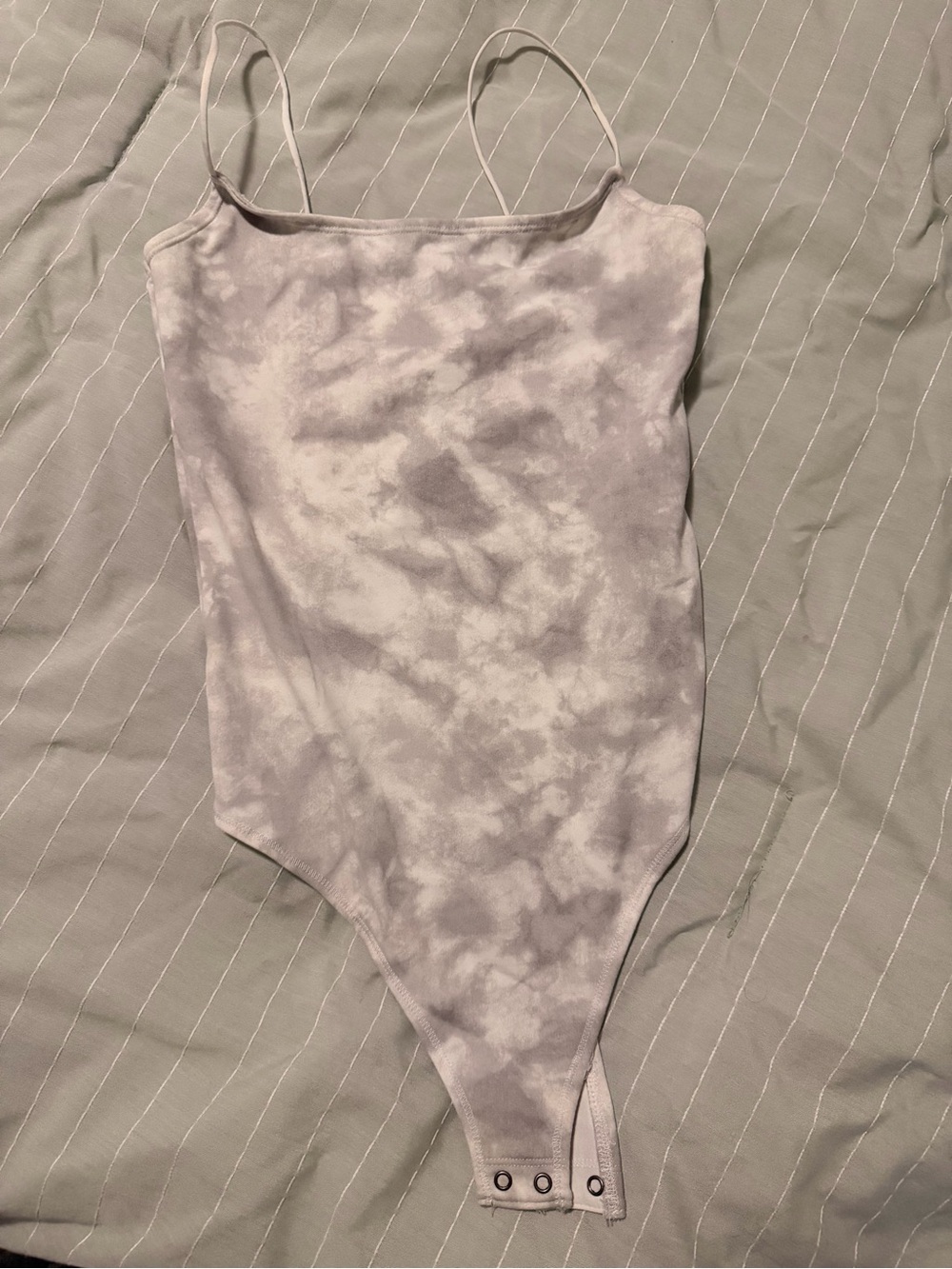 Abercrombie & Fitch Lavender Tie-Dye Spaghetti Strap Bodysuit